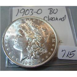 1903-O Morgan Silver Dollar BU cleaned