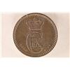 Image 1 : 1889-CD  DENMARK 1 ORE.  EXTRA FINE, BROWN PATINA
