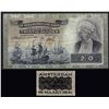Image 1 : Netherlands 20 Gulden 1941 Overprint Queen Emma Pick 55