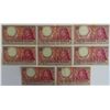 Image 1 : Netherlands 8x 25 Gulden 1955 C. Huygens Pick 87