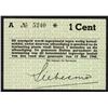 Image 2 : Netherlands 1 Cent 1940 AU/UNC Hattem Noodgeld Emergency Money PL506.1 (Previous lot was Consecutive