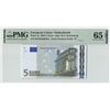 Image 1 : European Union 5 Euro 2002 Netherlands G004E1 Duisenberg Pick 1p PMG Gem UNC 65 EPQ