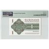 Image 2 : Suriname 1 Gulden 1986 State Note Pick 116i PMG Superb Gem UNC 67 EPQ