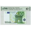 Image 1 : European Union 100 Euro 2002 Netherlands G001C3 Duisenberg Pick 5p PMG Superb Gem UNC 67 EPQ