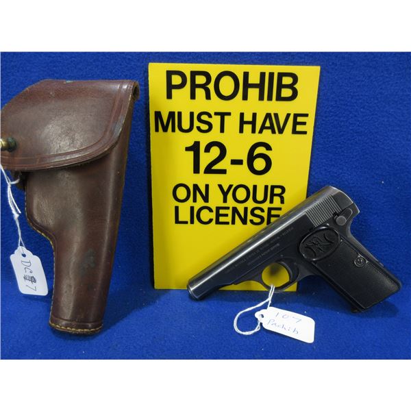 PAL MUST HAVE 12-6 ON IT TO BUY THIS - Browning 7.65