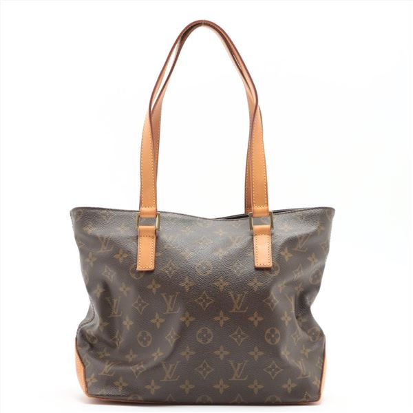 Louis Vuitton Brown Monogram Canvas Leather Cabas Piano Tote Bag