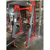 Image 3 : BODY MASTER COMMERCIAL FREE WEIGHT GUIDED SQUAT RACK WITH 4 ASSORTED WEIGHTED PLATES AND BAR (25L...