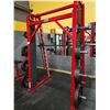 Image 1 : HAMMER STRENGTH COMMERCIAL FREE WEIGHT GUIDED SQUAT RACK WITH 14 ASSORTED WEIGHTED PLATES AND BAR...