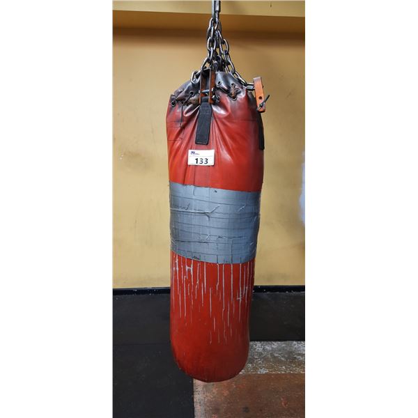 RED COMMERCIAL TRAINING PUNCHING BAG