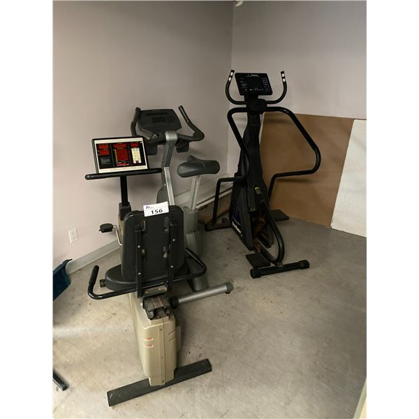 3 ASSORTED COMMERCIAL CARDIO MACHINES FOR PARTS AND REPAIRS INCLUDING STAIR STEPPER, UPRIGHT BIKE...