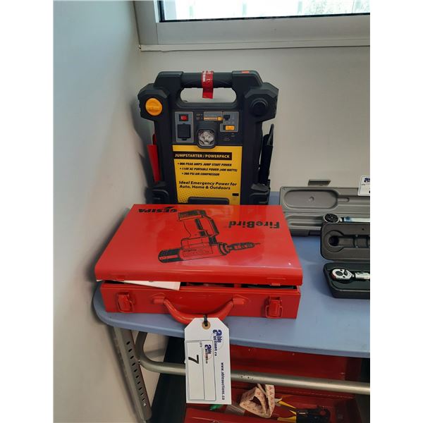 GESIPA FIREBIRD BATTERY OPERATED BLIND RIVET NUT SETTER TOOL WITH BATTERY, CHARGER AND CASE