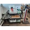 Image 1 : ASSORTED EYE WASH SOLUTION OPHTALMIQUE, EYE WASH STATION CASE, NOTICE ENCLOSED CORK BOARD
