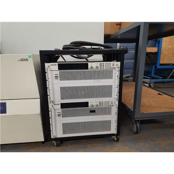 2 XANTREX XDC 600-2 DIGITAL CONTROL DC PROGRAMMABLE POWER SUPPLY WITH MOBILE CASE