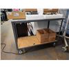 Image 1 : GREY METAL 4 WHEELED 2 TIER PRODUCT CART