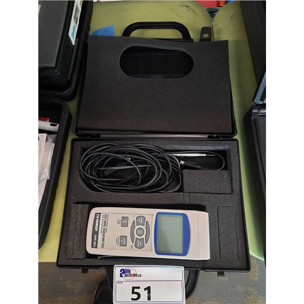 OMEGA HHF-SD1 SD CARD DATA LOGGER HOT WIRE ANEMOMETER KIT WITH CABLES AND CARRY CASE