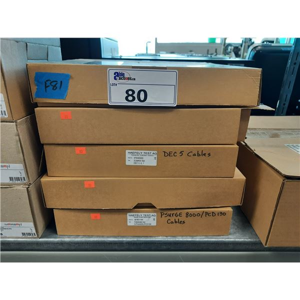 5 BOXES OF DEV 5 CABLES / PSURGE 8000 / PCD130 KITS