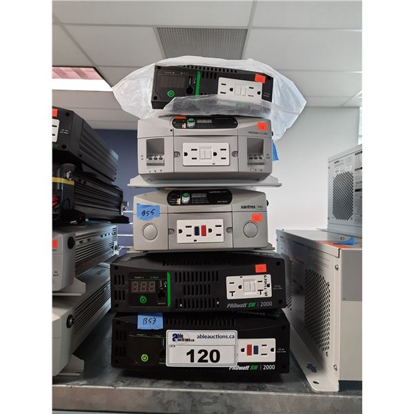 5 ASSORTED POWER INVERTER CHARGERS