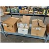 Image 1 : VANNER 1100 WATT INVERTER, XANTREX TRUECHARGER 2, ASSORTED ELECTRICAL COMPONENTS AND BOX OF FOLDERS