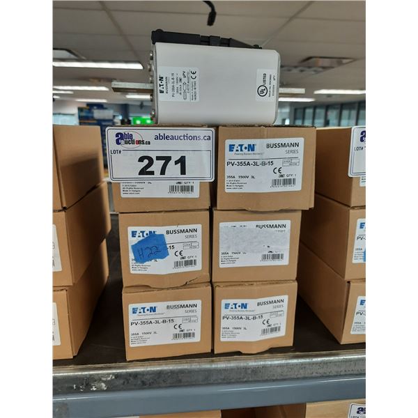 6 BUSSMANN PV-355A-3L-B-15 INDUSTRIAL FUSES