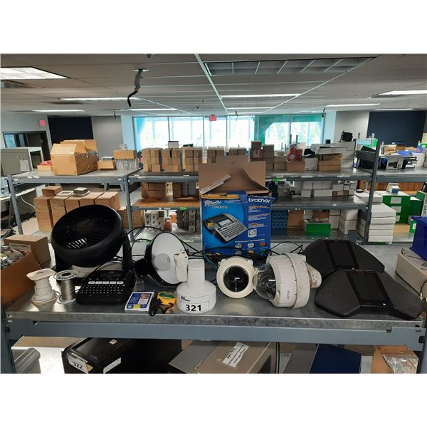 SHELF OF ASSORTED ELECTRICAL COMPONENTS