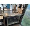 Image 2 : STAINLESS STEEL 36"W X 30"D X 35"H PREP TABLE/SINK