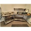 Image 2 : STAINLESS STEEL COMMERCIAL PREP TABLE WITH SINK