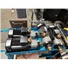 Image 2 : BLUE METAL 3 TIER PRODUCT CART WITH CONTENTS OF ASSORTED PUMPS AND ELECTRICAL HARDWARE