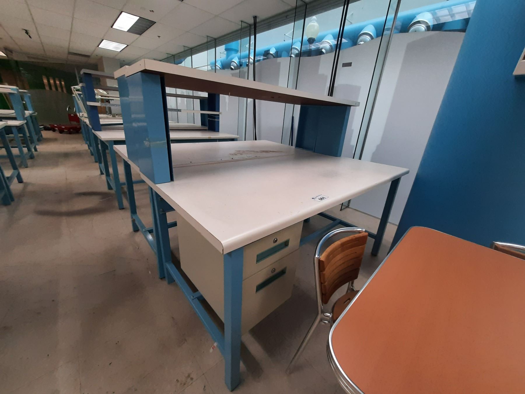 Two Step Work Table WHITE 72