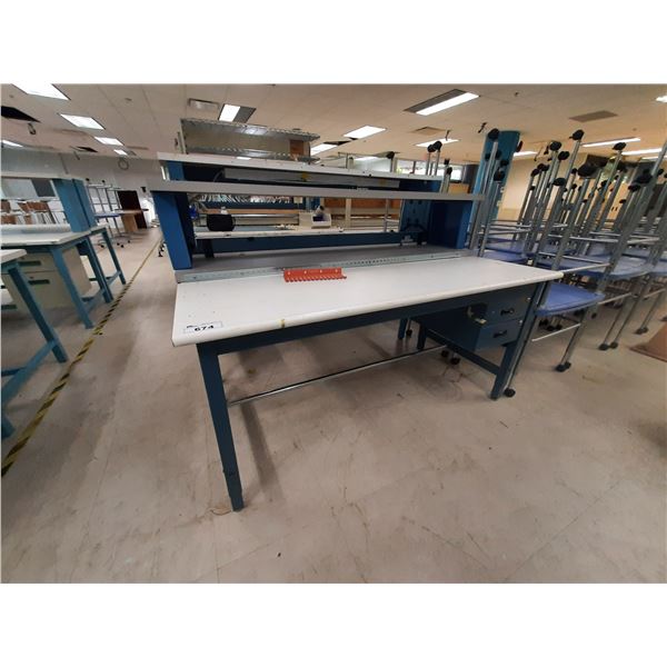 Two Step Work Table WHITE 72