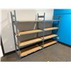 Image 2 : ** 6 BAYS OF METAL INDUSTRIAL PRODUCT SHELVING, WITH UPRIGHTS, CROSS BARS AND INSERTS