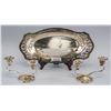 Image 1 : Lot of 3 Dishware and Candle Holders Silver Plate