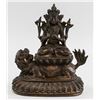 Image 1 : Chinese Copper Bronze Seated Buddha with Lion