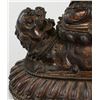 Image 7 : Chinese Copper Bronze Seated Buddha with Lion