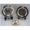 Image 1 : Lot of 3 Silver-toned Plates