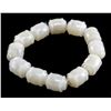 Chinese White Carved Hardstone Bracelet