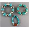 Image 1 : Lot of 3 Turquoise Beaded Bracelets
