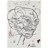 Image 1 : American Watercolor on Paper Signed Basquiat