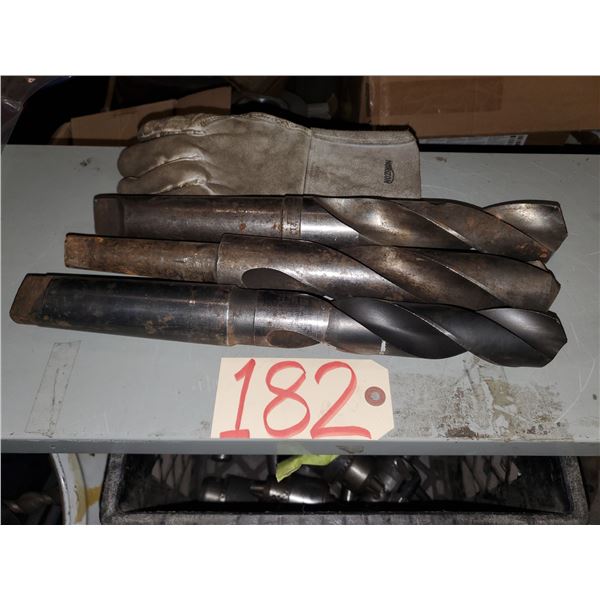 Lot of Taper Shank Drill 1 5/8 - 1 7/8 - 1 29/32