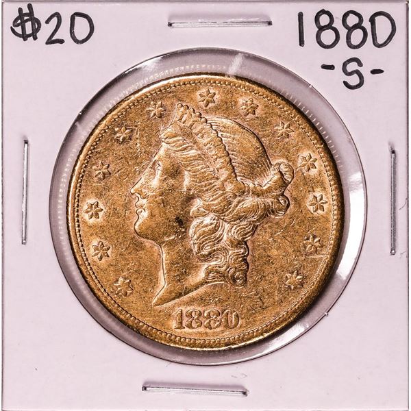 1880-S $20 Liberty Head Double Eagle Gold Coin