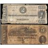 Image 1 : Lot of 1864 $2 & $5 Confederate States of America Notes
