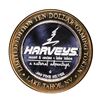 Image 2 : .999 Fine Silver Harveys Resort Lake Tahoe, Nevada $10 Limited Edition Gaming Token