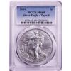 Image 1 : 2021 Type 1 $1 American Silver Eagle Coin PCGS MS69