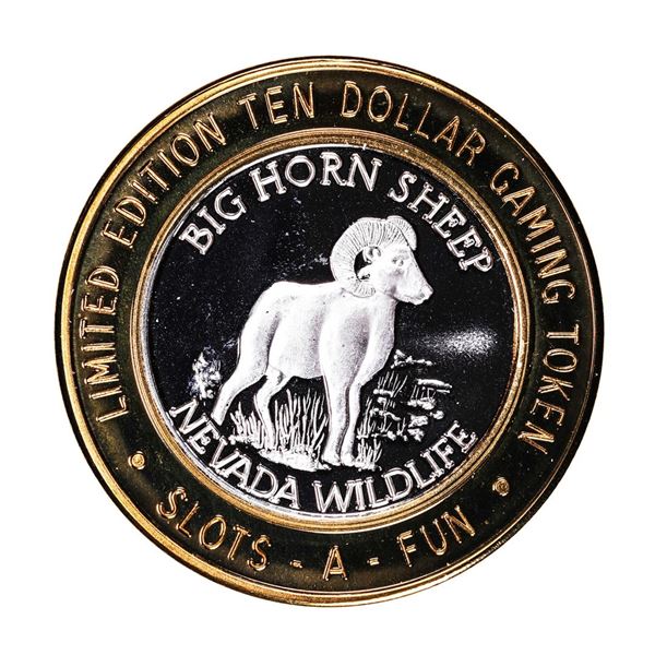 .999 Silver Slots A Fun Casino Las Vegas, NV $10 Limited Edition Casino Gaming Token