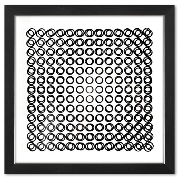 Victor Vasarely "Trois Dimensions Optique De La Serie Cinetiques" Mixed Media Print