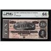 Image 1 : 1864 $10 Confederate States of America Note T-68 PMG Choice Uncirculated 64EPQ