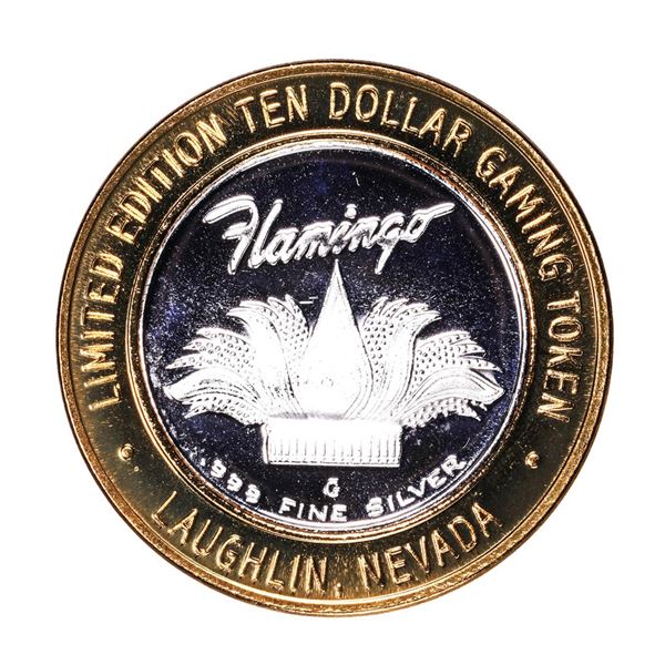 .999 Silver Flamingo Hilton Las Vegas, Nevada $10 Casino Limited Edition Gaming Token