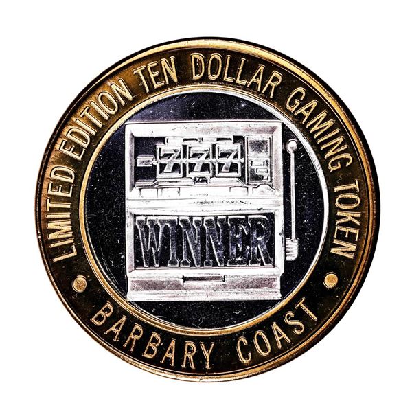 .999 Silver Barbary Coast Las Vegas, Nevada $10 Limited Edition Gaming Token