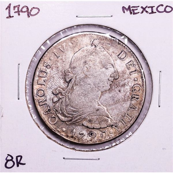 1790 Mexico 8 Reales Pillar Silver Coin