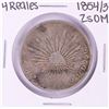 Image 1 : 1854/3 ZsOM Mexico 4 Reales Silver Coin