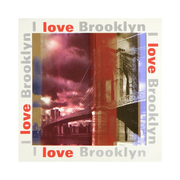 Steve Kaufman "I Love Brooklyn" Original Serigraph On Canvas